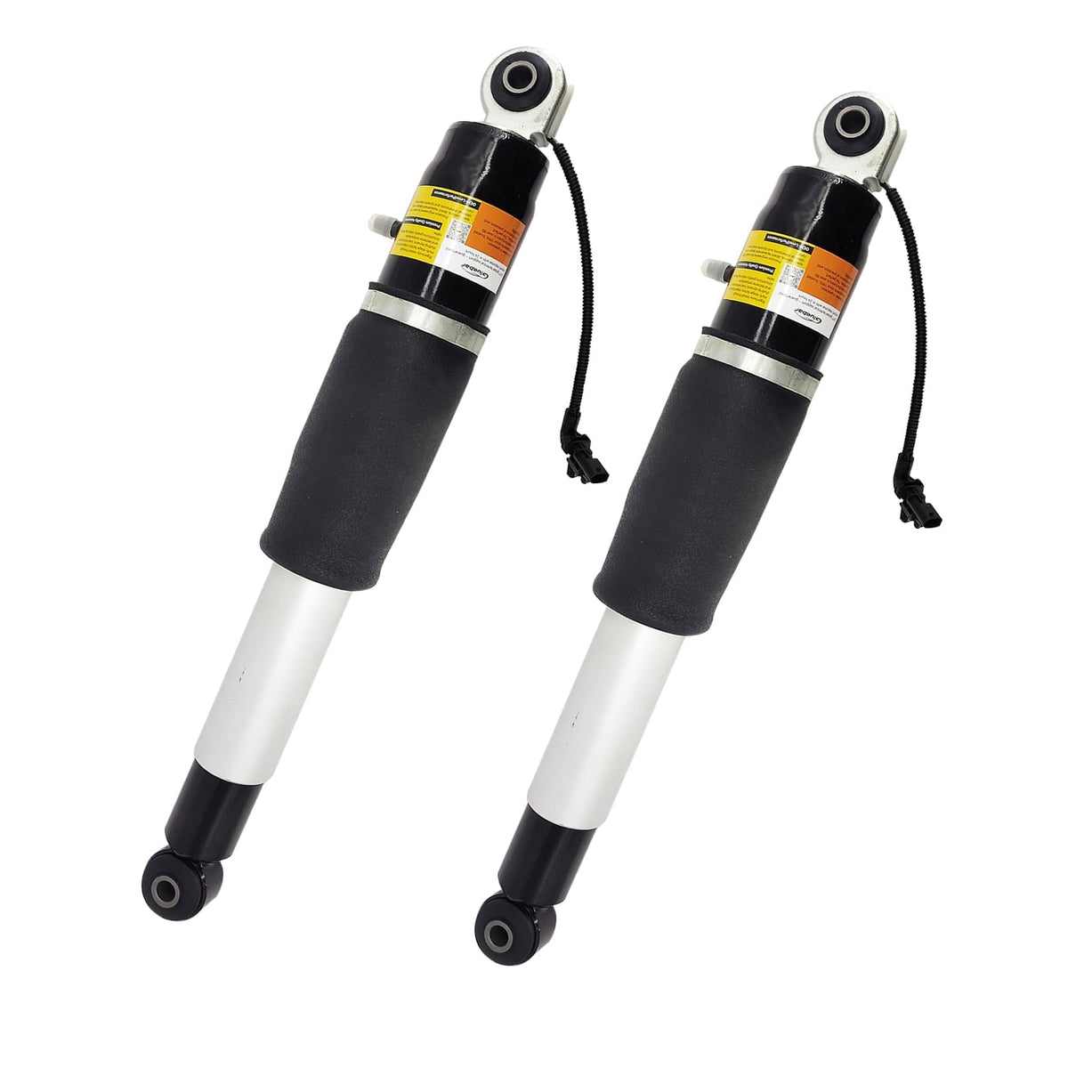 Gluebar rear shocks front view showing fitment and improved rear stability