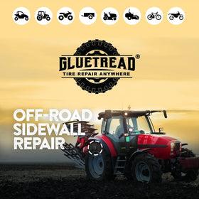 GlueTread used in field repair on a tractor illustrating reduced downtime