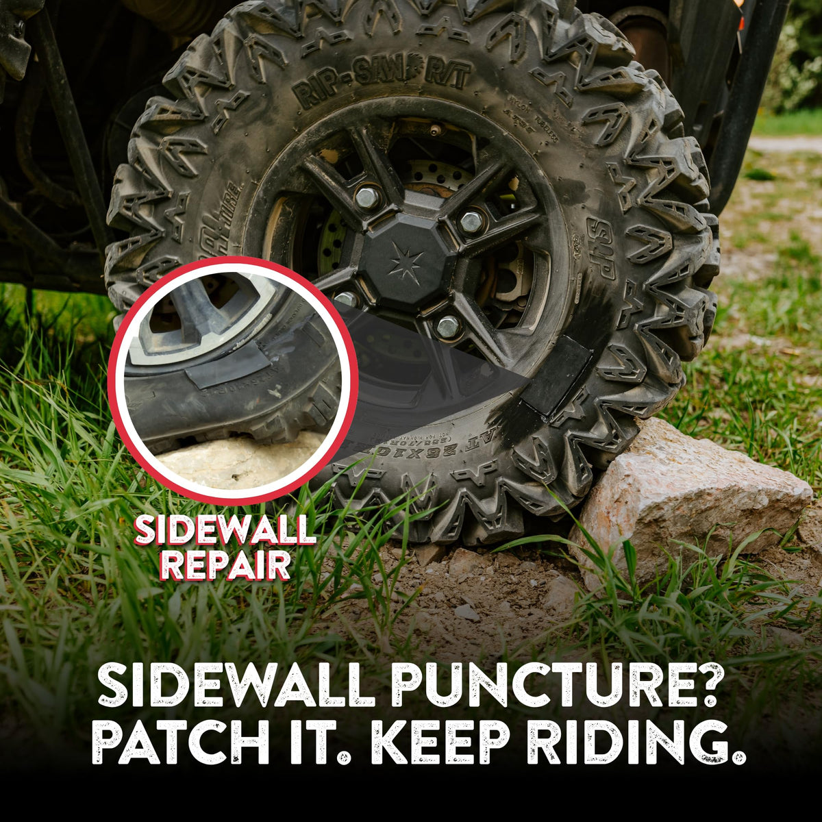 GlueTread adhesive bottle detail highlighting easy application benefit