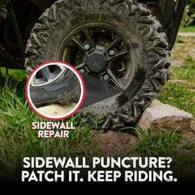 GlueTread adhesive bottle detail highlighting easy application benefit