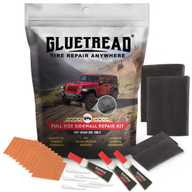 GlueTread front packaging view showing full kit and quick benefit