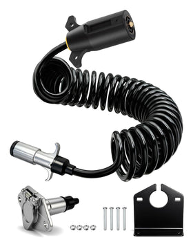 GLUWPA adapter front view showing coiled cord and secure plug benefits