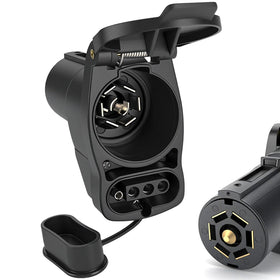 GLUWPA front view showing dual receptacles and easy plug-in benefit