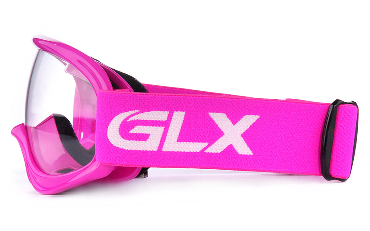 GLX YH15 clear lens close-up highlighting anti-fog and UV380 protection