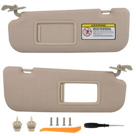 GlymXia front view of both beige visors showing fit and finish benefits