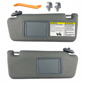 GlymXia front view of both visors showing clean gray cloth and OEM fit benefit