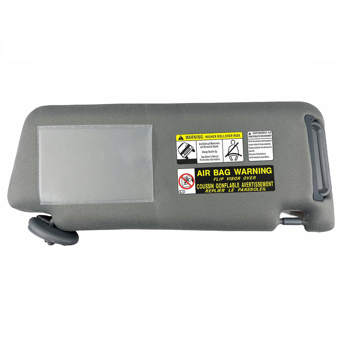 GlymXia visor with slide extension out showing extra side-glare protection benefit