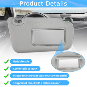 GlymXia visors installed in Nissan Sentra illustrating improved glare protection