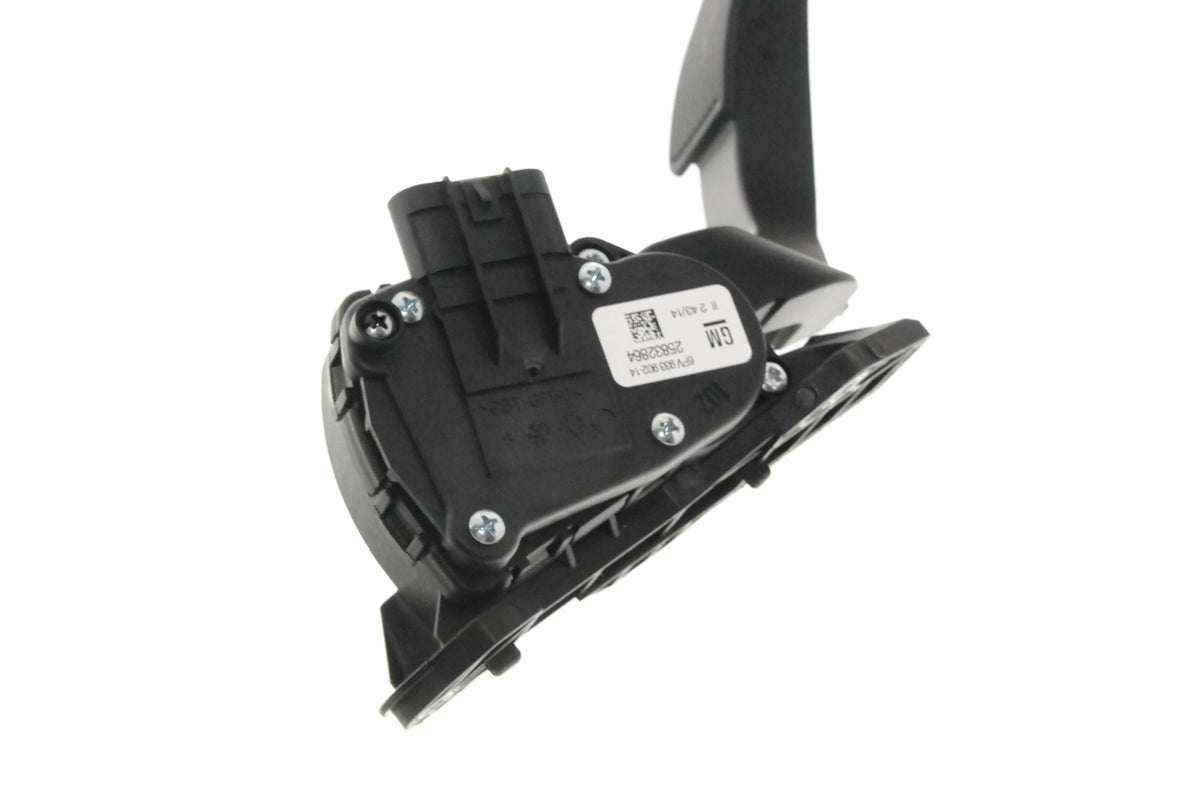 Close-up of GM accelerator pedal position sensor revealing precise connector for consistent signals