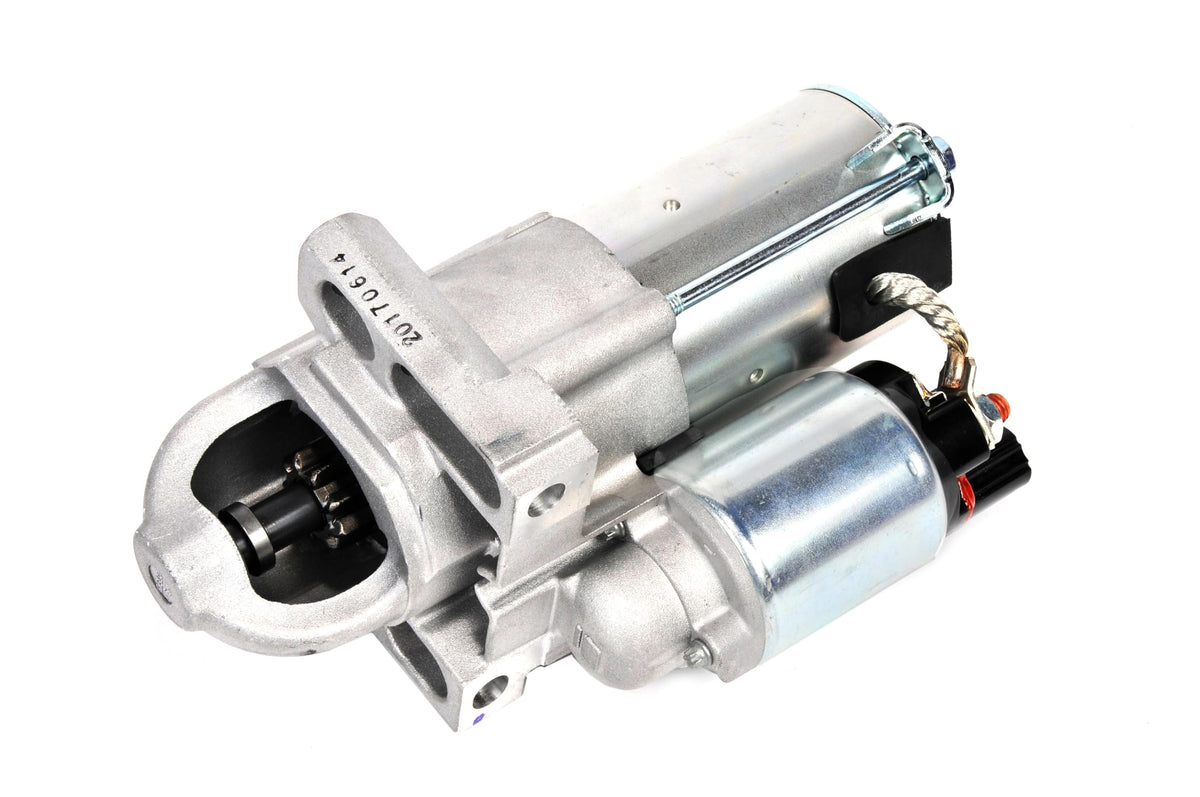 GM Genuine Parts starter solenoid close-up highlighting robust connections for reliable engagement