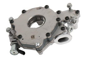 GM GENUINE PARTS oil pump front view showing mounting points and ports for reliable fit