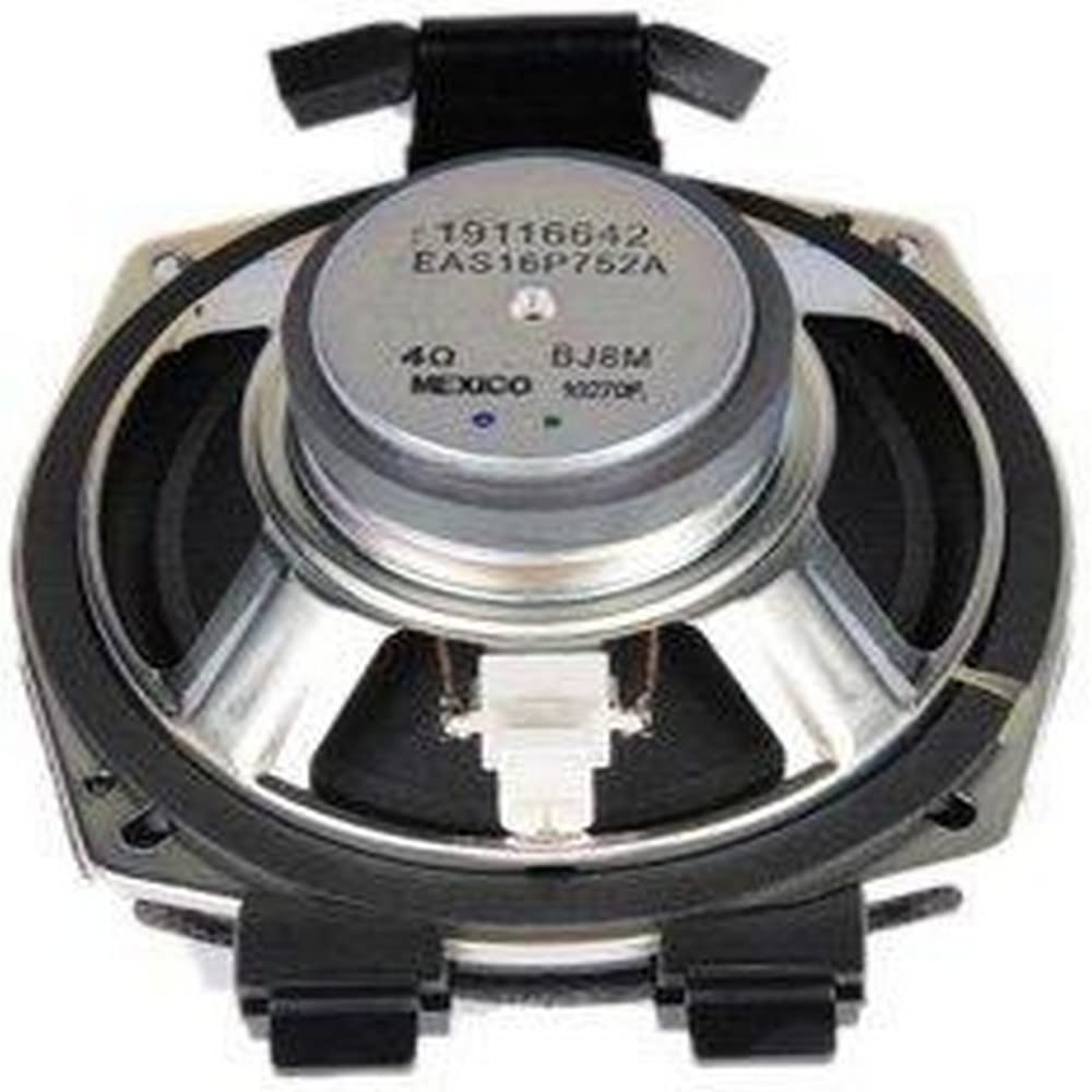 GM Genuine Parts front door speaker front view showing mounting points and grille for correct OE fit