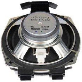 GM Genuine Parts front door speaker front view showing mounting points and grille for correct OE fit