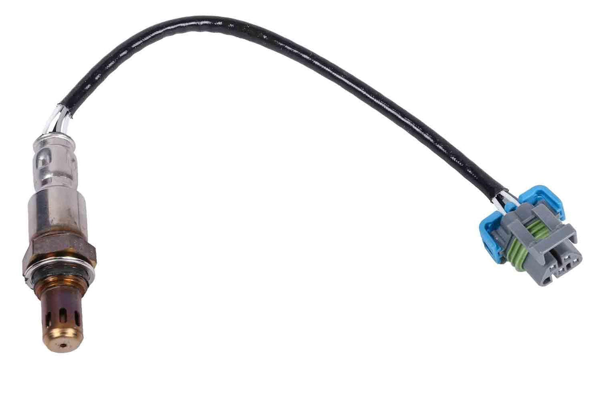 GM Genuine Parts front view of heated oxygen sensor showing plug and mounting for reliable replacement