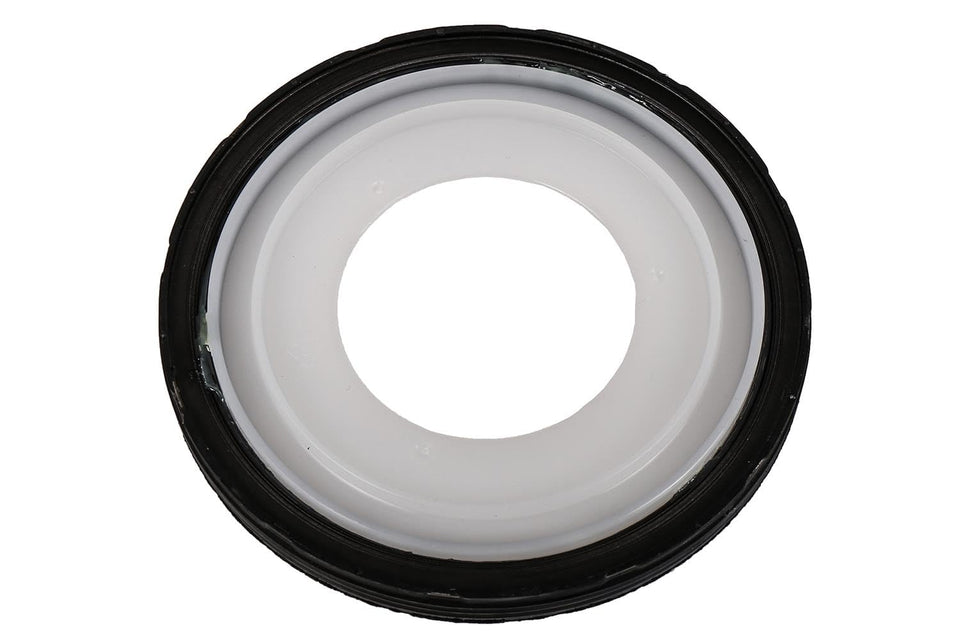 GM GENUINE PARTS front face of rear main seal showing sealing lip and benefits