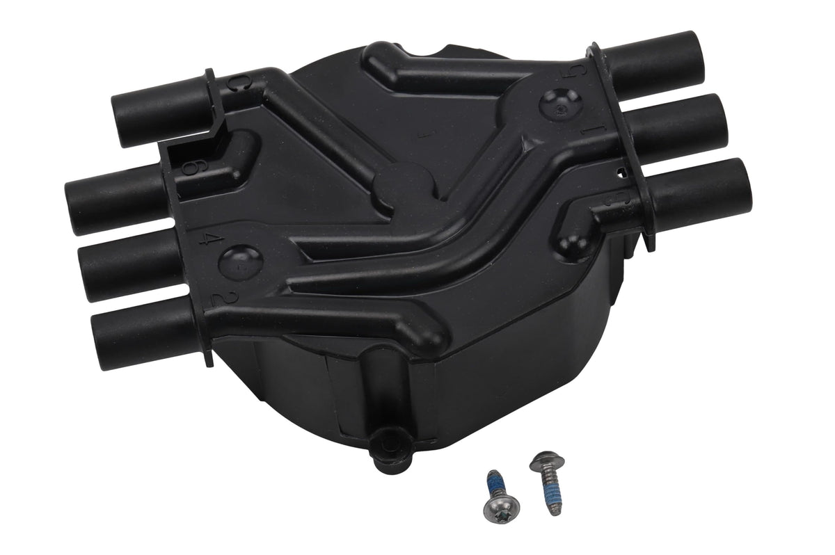 GM Genuine Parts D328A distributor cap front view showing tower layout and clean fit