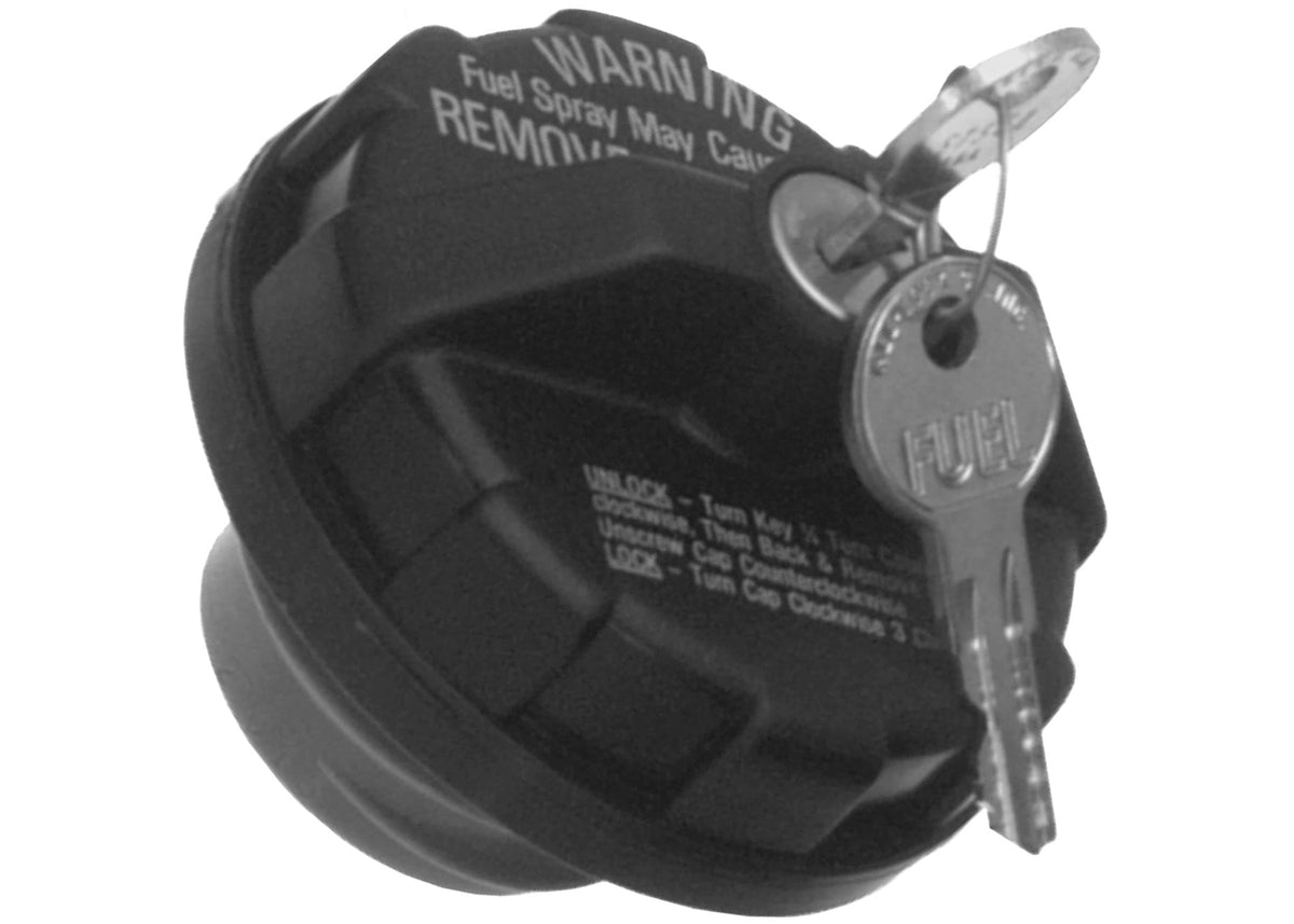 GM Genuine Parts front view of locking fuel cap showing secure OEM fit