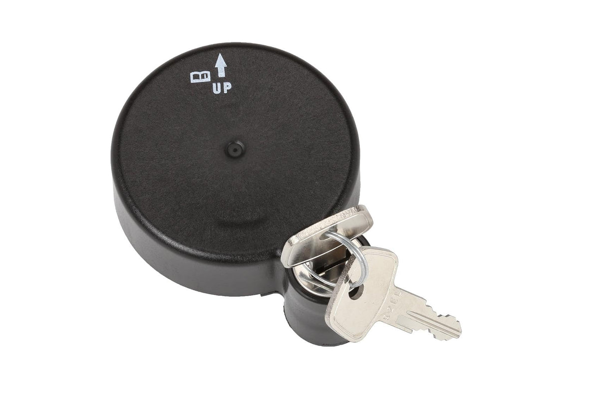 GM Genuine Parts GT376 locking fuel cap front view, secure seal benefit