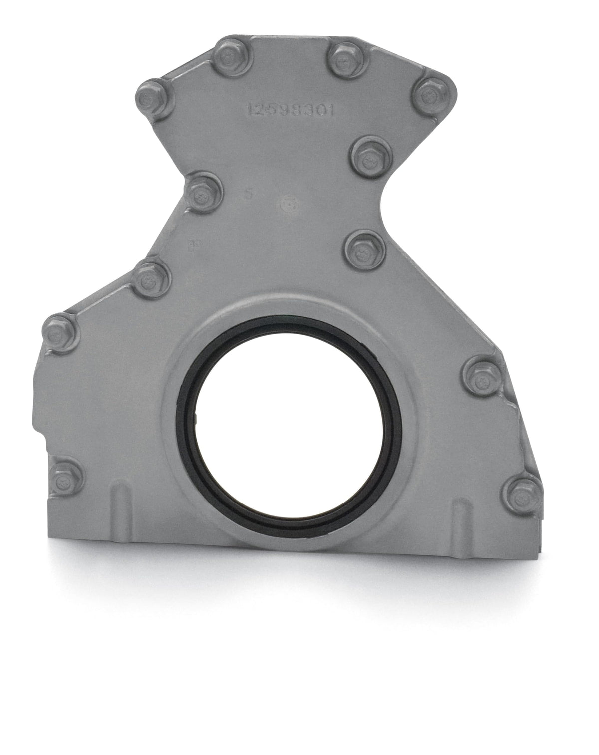 GM Genuine Parts rear block cover front view showing bolt pattern and correct fit