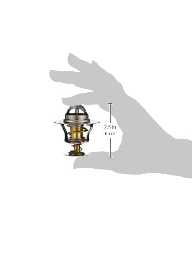 GM Genuine Parts thermostat held in hand to show size and easy replacement benefit