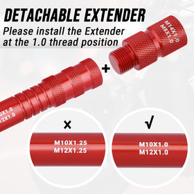 GMIPIX tool laid next to ruler for scale showing compact size for toolbox convenience