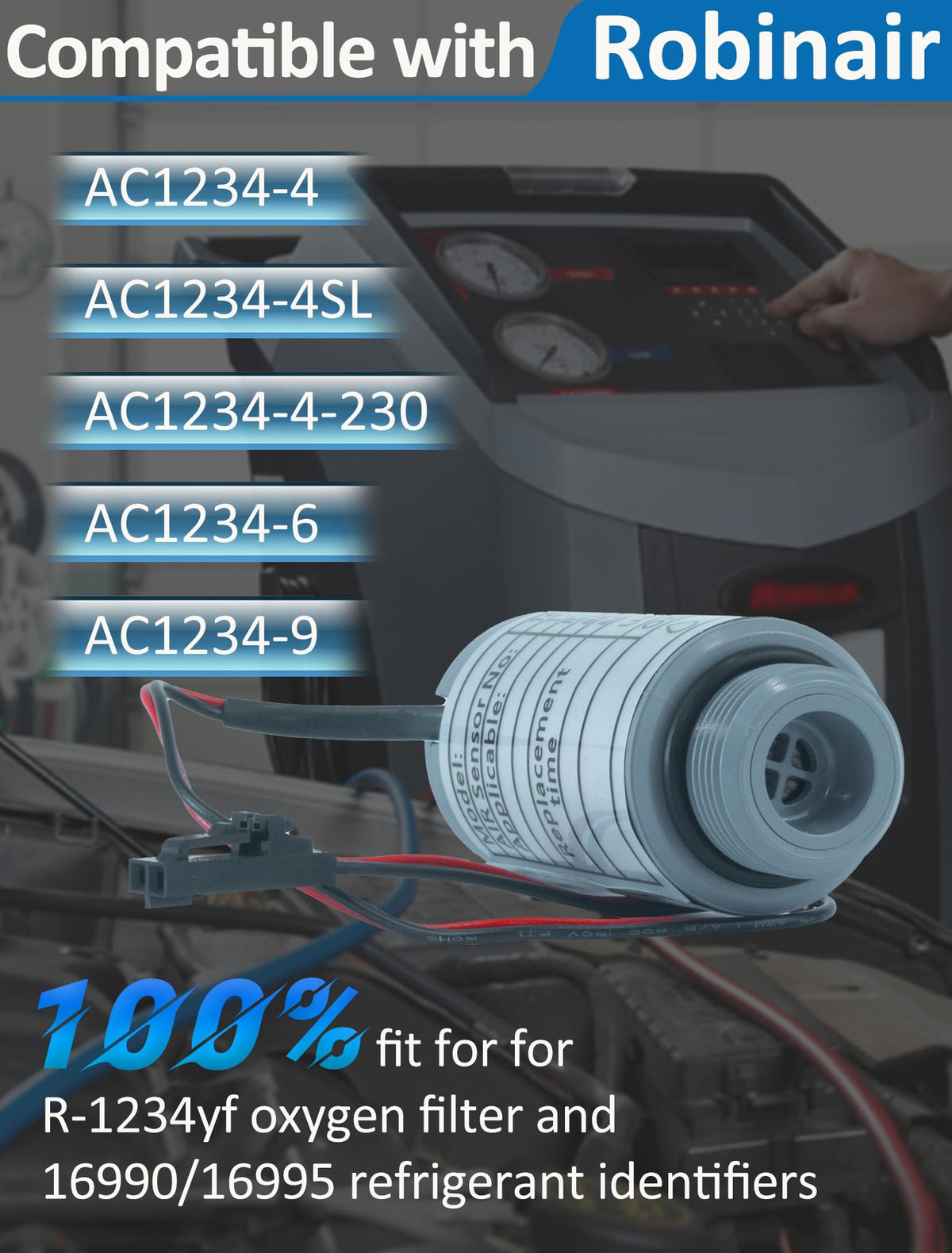 GMKYH 16916 sensor tip detail illustrating durable construction for reliable oxygen readings