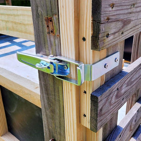 GMKD latch mounted on trailer gate providing stable travel security