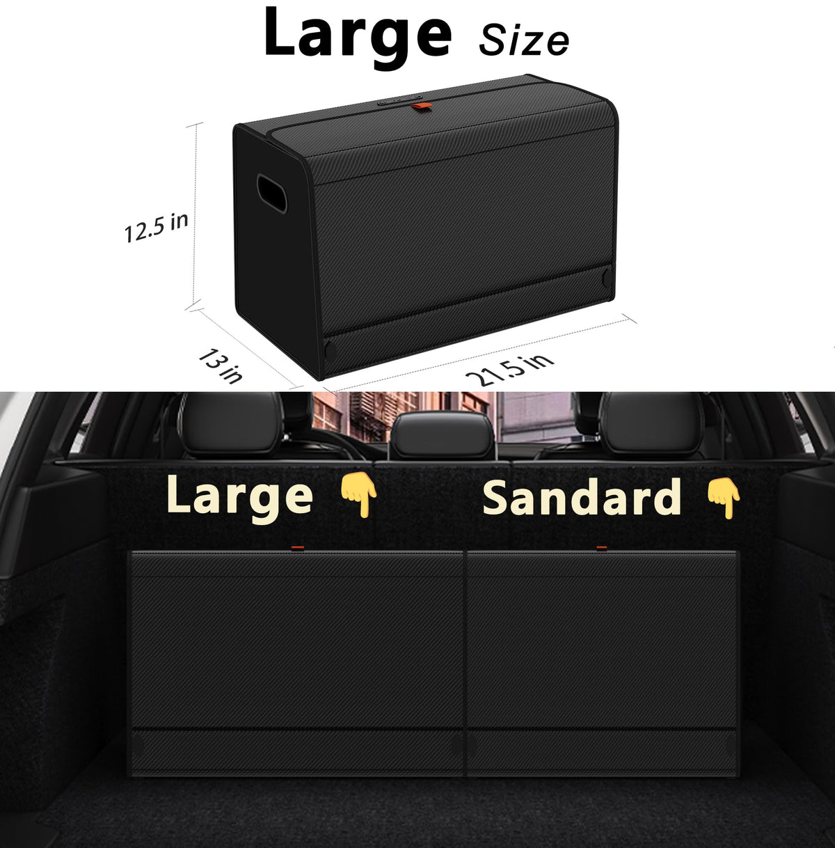 GMQ interior with removable divider for customizable storage benefit