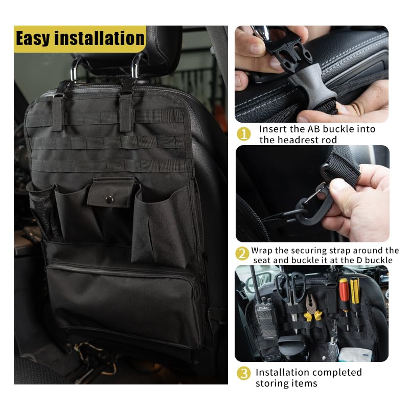 GMQ close-up of Molle panel highlighting modular attachment benefit