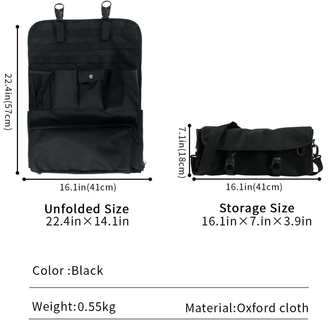 GMQ organizer filled with gear demonstrating easy-access organization benefit