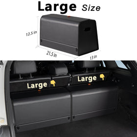 GMQ trunk organizer open with magnetic lid for covered, easy retrieval
