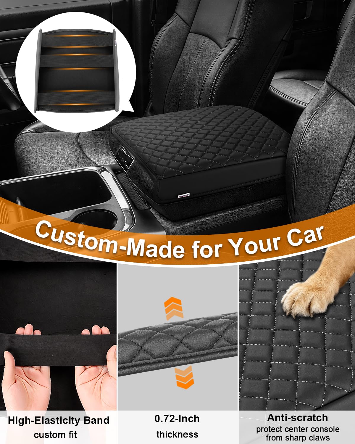 GNATIN in use with driver elbow resting for added comfort