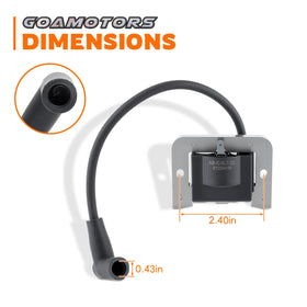 GoaMotors ignition coil installed on a Kohler engine demonstrating fit and ease of replacement