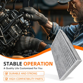 GoaMotors engine filter pleated media close-up showing robust construction and airflow benefit