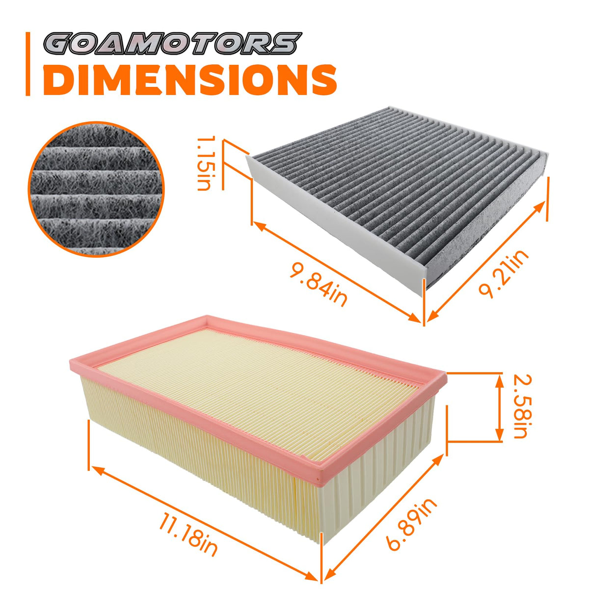 GoaMotors filters installed in engine bay demonstrating easy fit and secure sealing