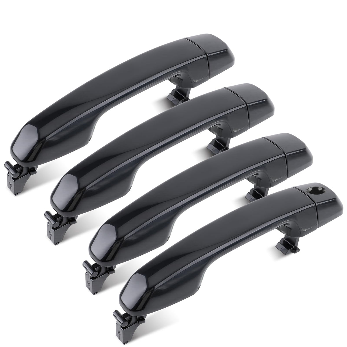 GoaMotors front view of four black handles shows fit and finish benefit