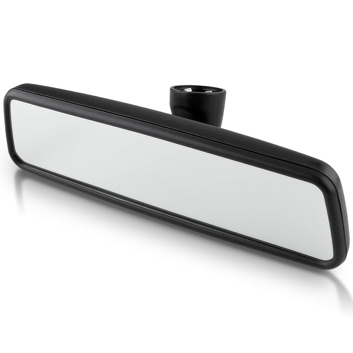 GoaMotors front view mirror showing clean black housing and clear glass benefit visibility