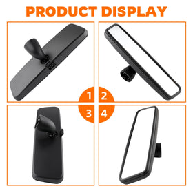 GoaMotors mirror next to ruler showing scale and correct fitment benefit