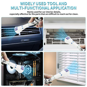 GOCCIDA cleaning upholstery removing crumbs from fabric seams with focused airflow