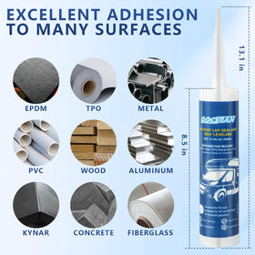 Gociean applied on EPDM seam showing strong adhesion and watertight benefit