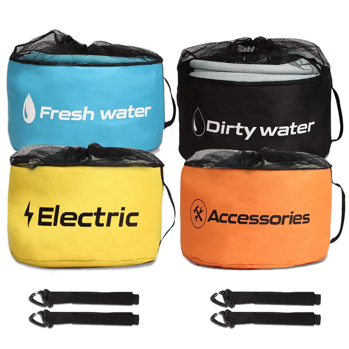 Gociean front view of four storage bags showing neat organization and quick access