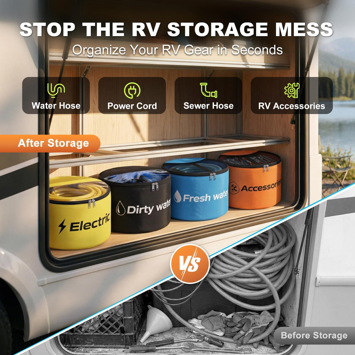 Gociean hanging straps mounted on a hook for convenient storage benefit