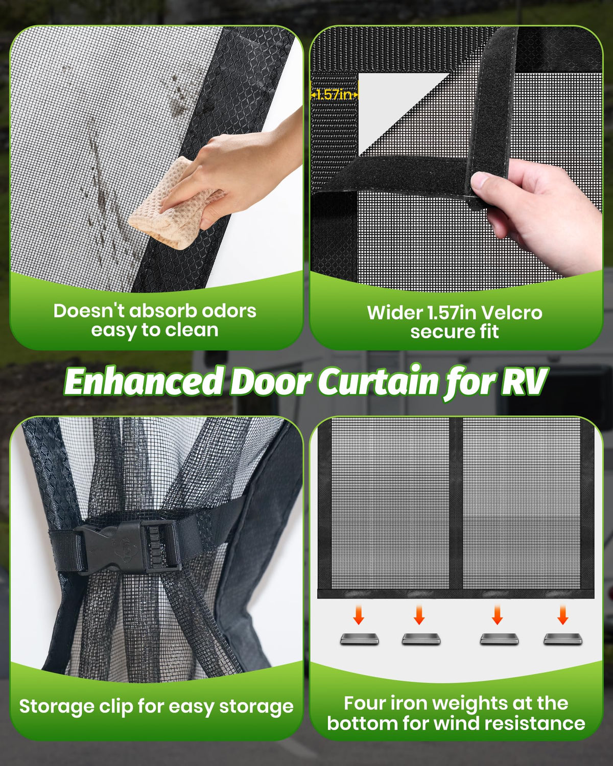 Gociean wide hook-and-loop strip during installation for secure fit benefit