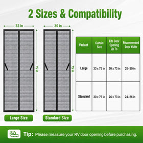 Gociean product label with dimensions showing size-fit assurance benefit