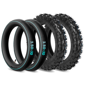 Godhop front view of tire and tube pack showing contents and fit benefit
