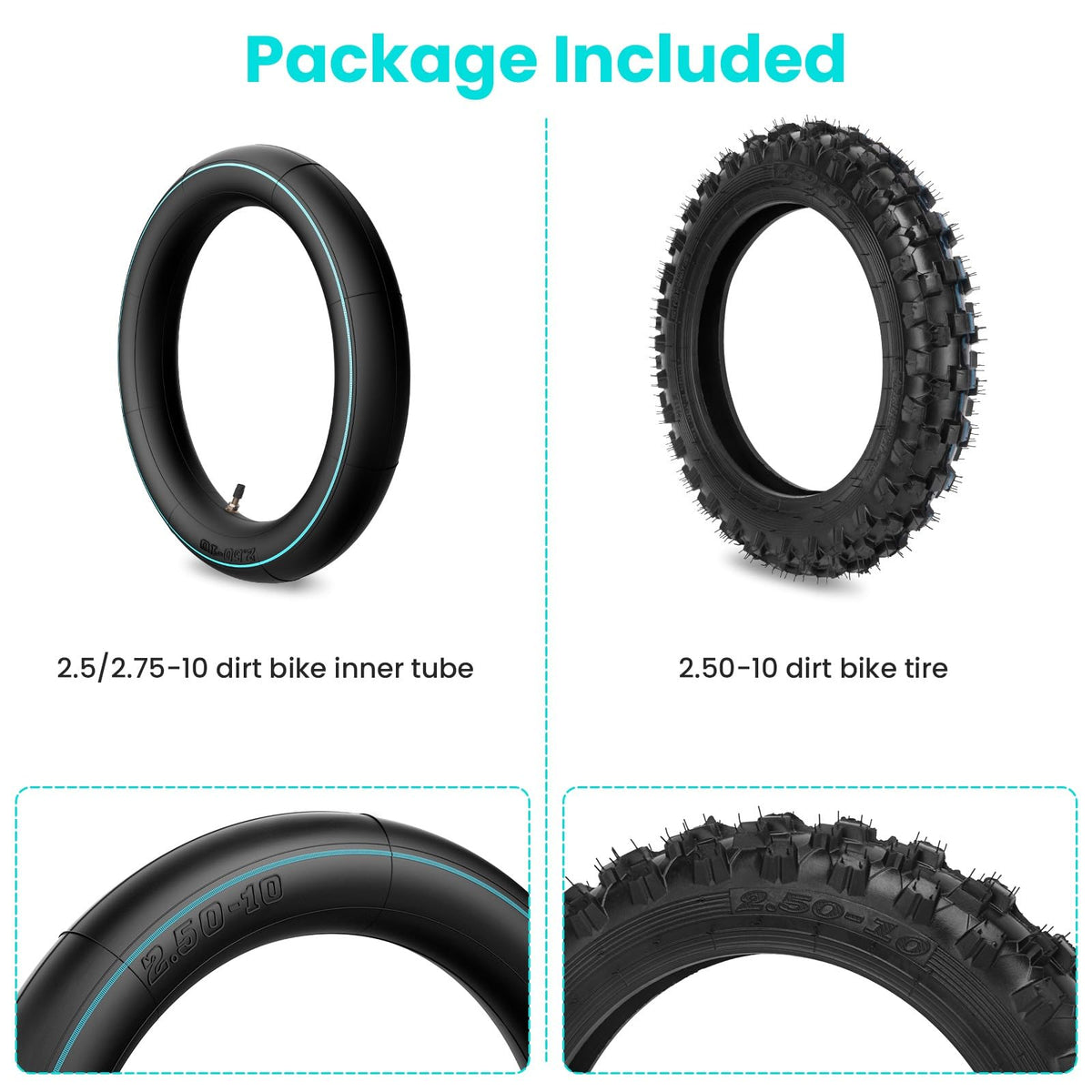 Godhop close-up of tread pattern offering improved off-road grip