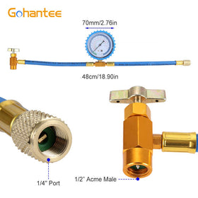 gohantee 90-degree coupler close-up highlighting auto shut-off benefit