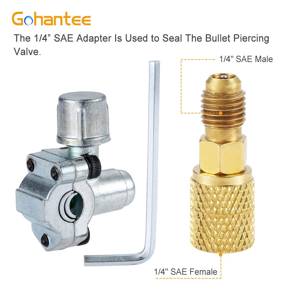 gohantee adapters layout showing 1/4 to 5/16 fittings for wide system compatibility