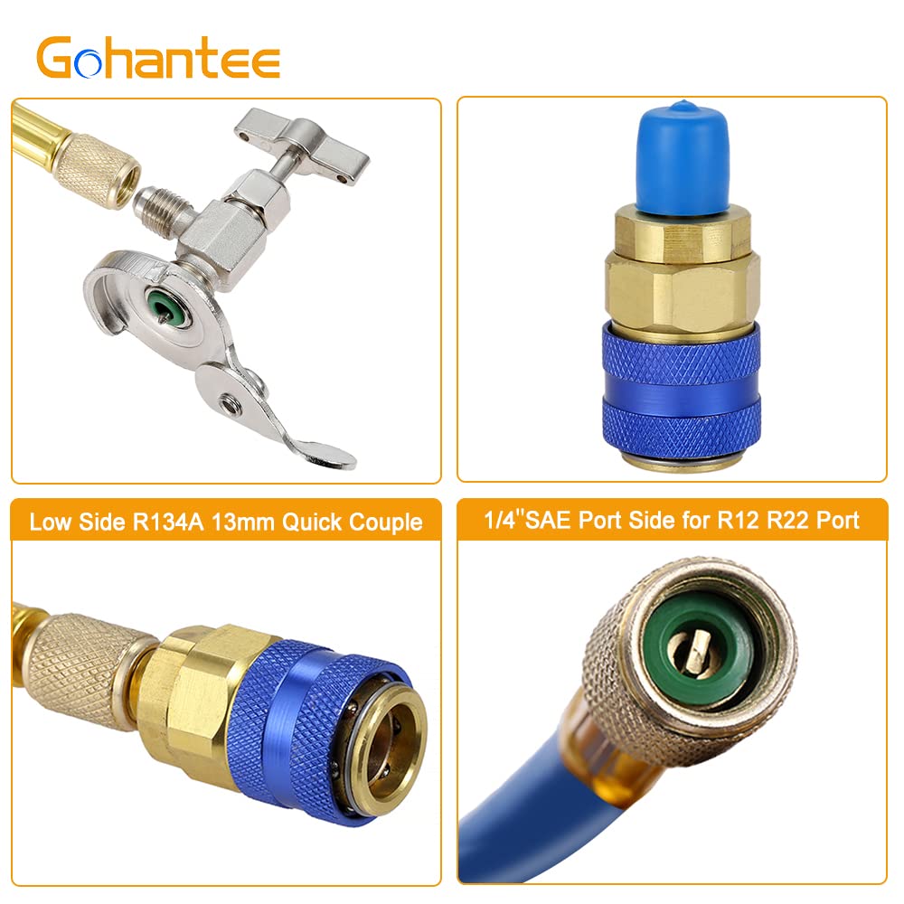 gohantee charging kit in use on an air conditioner for efficient field service