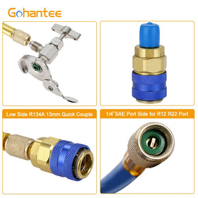 gohantee charging kit in use on an air conditioner for efficient field service